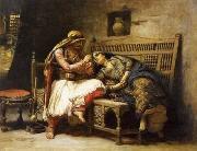 Arab or Arabic people and life. Orientalism oil paintings  341